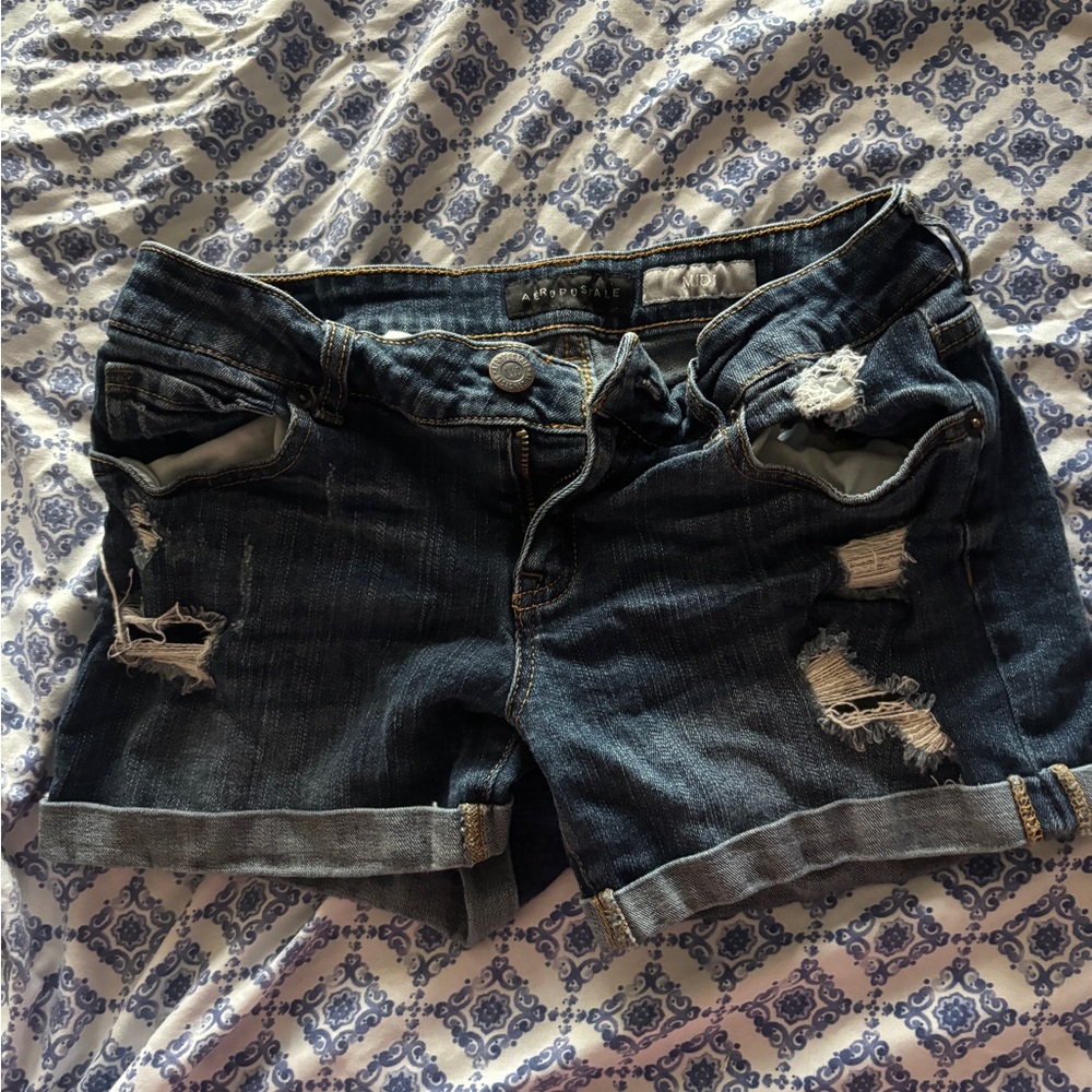 Aeropostale Blue Denim Jeans with Contrast Stitching